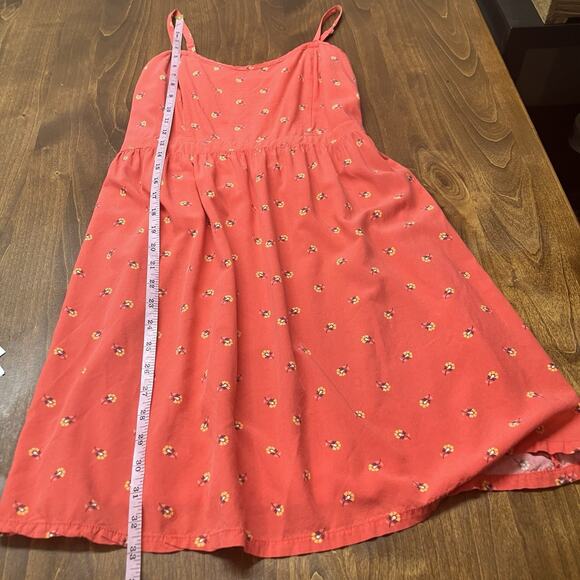 Old Navy Red Floral Print Spaghetti Strap Fit & Flare Mini Dress Size M Y2K - Picture 9 of 12